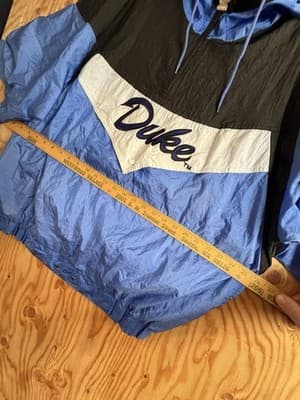 VTG Duke Blue Devils M Collegiate Jacket Windbreaker Anorak Hoody Short Sleeve - Thumbnail 11