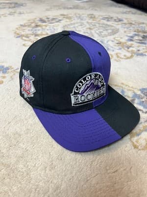 VTG Starter COLORADO ROCKIES 90s Snap Back Baseball Cap Hat National League - Image 1