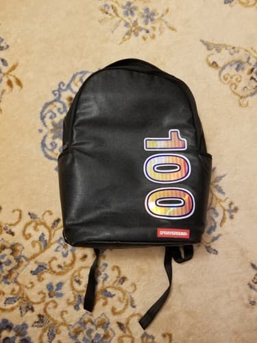 SPRAYGROUND Limited Edition Keep It 100 Backpack Black Bag RARE 18x6x12 - Image 1