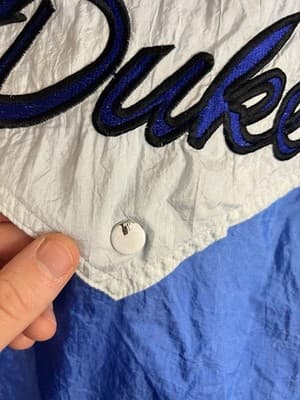 VTG Duke Blue Devils M Collegiate Jacket Windbreaker Anorak Hoody Short Sleeve - Thumbnail 14