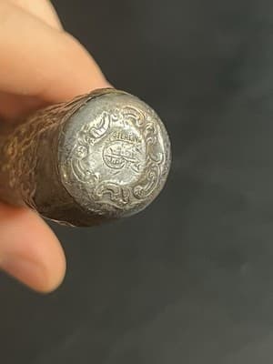 VTG Antique Large Carving Knife Stag Antler Handle Sheffield Banded Decoration - Thumbnail 8