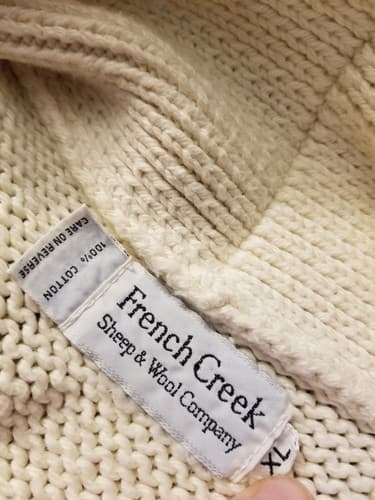 French Creek Sheep & Wool - Cotton Tuxedo Vest Sleeveless Cardigan Mens XL White - Thumbnail 3