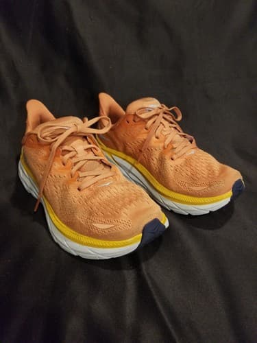 Hoka Womens Clifton 8 Running Shoe - Sun Baked/Shell Coral - Size 9B - Thumbnail 5