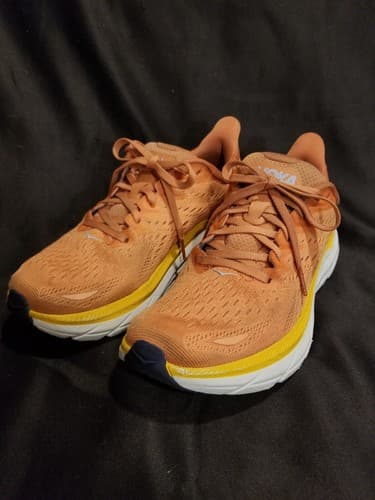 Hoka Womens Clifton 8 Running Shoe - Sun Baked/Shell Coral - Size 9B - Thumbnail 6