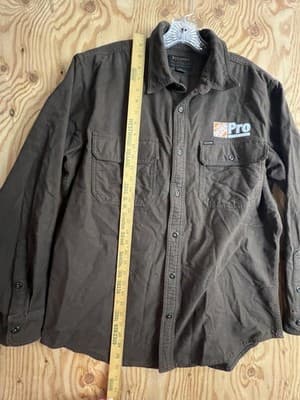 Cc Filson Field Flannel Shirt Mens L Cotton Button Up Cigar Brown Home Depot - Thumbnail 4