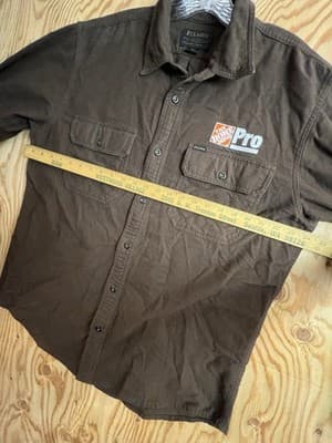 Cc Filson Field Flannel Shirt Mens L Cotton Button Up Cigar Brown Home Depot - Thumbnail 5