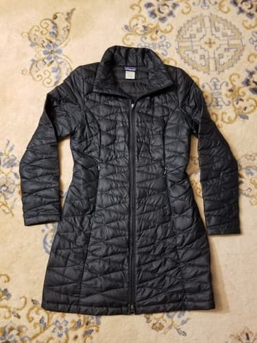 Patagonia Fiona Parka Puffer Womens S Black Jacket 600 Fill Duck Down Puff Coat - Image 1
