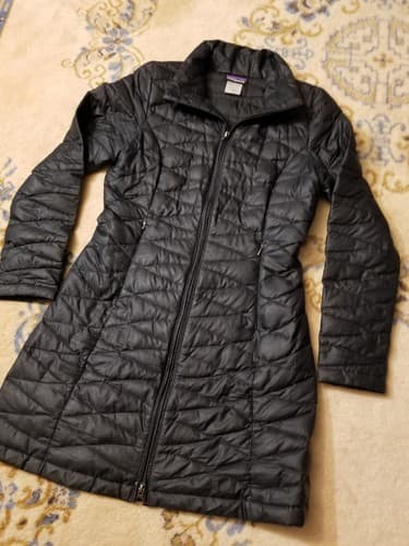 Patagonia Fiona Parka Puffer Womens S Black Jacket 600 Fill Duck Down Puff Coat - Thumbnail 2