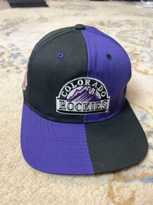 VTG Starter COLORADO ROCKIES 90s Snap Back Baseball Cap Hat National League - Thumbnail 2