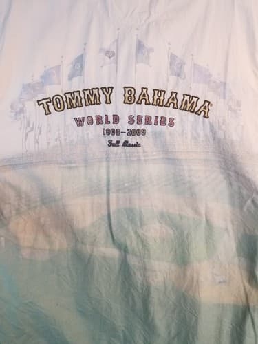 Tommy Bahama Shirt Mens L MLB World Series 2009 Championship Games Stadium Silk - Thumbnail 2