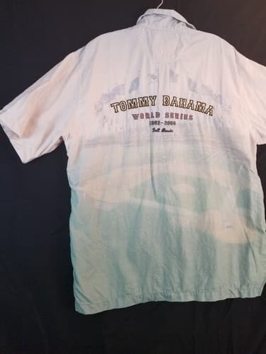 Tommy Bahama Shirt Mens L MLB World Series 2009 Championship Games Stadium Silk - Thumbnail 3