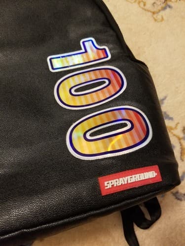 SPRAYGROUND Limited Edition Keep It 100 Backpack Black Bag RARE 18x6x12 - Thumbnail 2