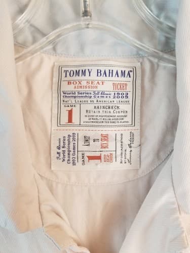 Tommy Bahama Shirt Mens L MLB World Series 2009 Championship Games Stadium Silk - Thumbnail 6