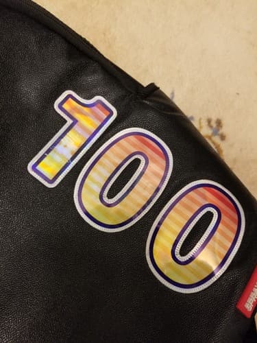 SPRAYGROUND Limited Edition Keep It 100 Backpack Black Bag RARE 18x6x12 - Thumbnail 3