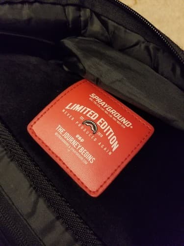 SPRAYGROUND Limited Edition Keep It 100 Backpack Black Bag RARE 18x6x12 - Thumbnail 12