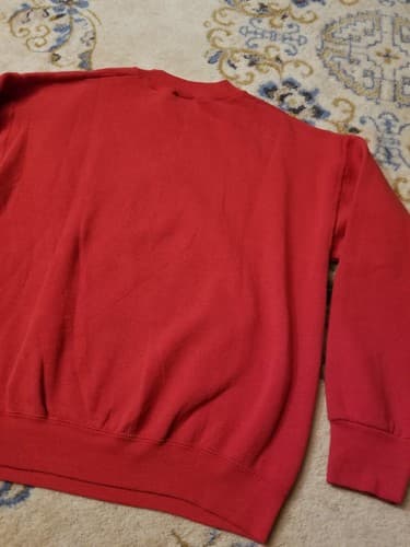 Vtg Looney Tunes Tweety Bird M Christmas Kiss This Mistletoe Sweatshirt USA Red - Thumbnail 6