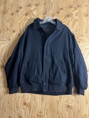 Paul & Shark Yachting Loro Piana Wool & Cashmere Navy Harrington Jacket Coat L - Thumbnail 2