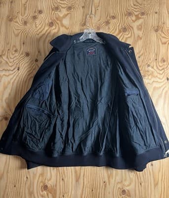 Paul & Shark Yachting Loro Piana Wool & Cashmere Navy Harrington Jacket Coat L - Thumbnail 4