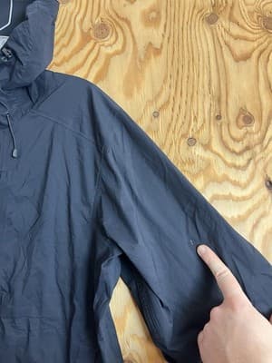 Mammut Rain Jacket Mens L Black Alto Light HS Hooded Dry Tech Windstopper READ - Thumbnail 11
