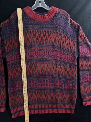 VTG Christian Dior Monsieur Knit Sweater Mens M Knit Crewneck USA Cotton Isle - Thumbnail 7
