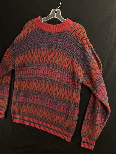 VTG Christian Dior Monsieur Knit Sweater Mens M Knit Crewneck USA Cotton Isle - Thumbnail 6