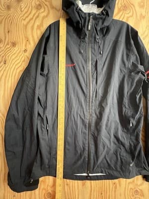 Mammut Rain Jacket Mens L Black Alto Light HS Hooded Dry Tech Windstopper READ - Thumbnail 20