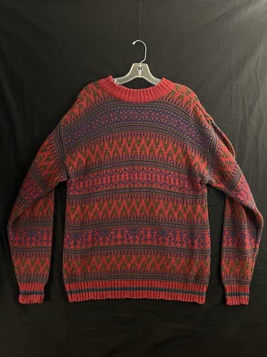 VTG Christian Dior Monsieur Knit Sweater Mens M Knit Crewneck USA Cotton Isle - Thumbnail 5