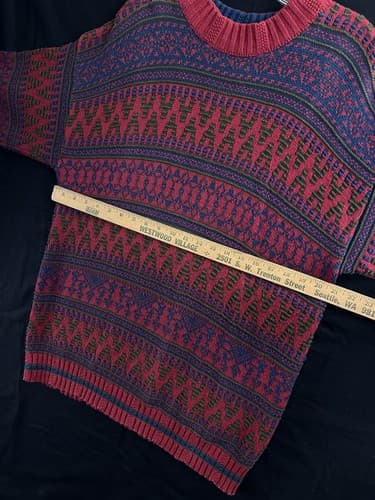 VTG Christian Dior Monsieur Knit Sweater Mens M Knit Crewneck USA Cotton Isle - Thumbnail 8