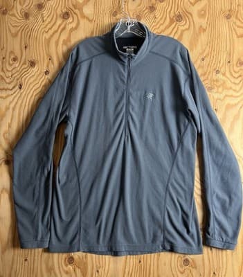 Arcteryx Delta LT Zip Sweatshirt Men XL Gray Fleece Insulated Polartec Half Zip - Image 1