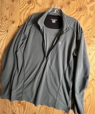 Arcteryx Delta LT Zip Sweatshirt Men XL Gray Fleece Insulated Polartec Half Zip - Thumbnail 7