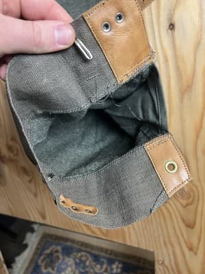VTG Swedish WW2 Army Pants Wool 38x32 Military Green 1941 Sweden Cargo Leather - Thumbnail 7