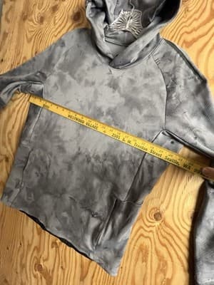 Lululemon Textured Tech Hoodie Mens M Performance Pullover Diamond Dye Grey - Thumbnail 6