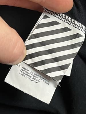 Off White Airport Caution Tape Shirt Mens M Black Operating SRL Virgil Abloh - Thumbnail 13
