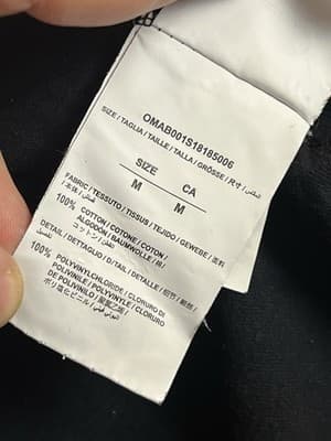 Off White Airport Caution Tape Shirt Mens M Black Operating SRL Virgil Abloh - Thumbnail 14