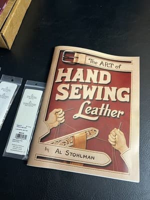 Tandy Leather The Art of Hand Sewing Al Stohlman Waxed Thread Awl Chisel Groover - Thumbnail 9