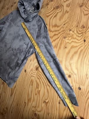 Lululemon Textured Tech Hoodie Mens M Performance Pullover Diamond Dye Grey - Thumbnail 7