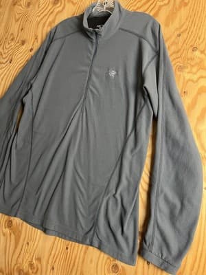 Arcteryx Delta LT Zip Sweatshirt Men XL Gray Fleece Insulated Polartec Half Zip - Thumbnail 3