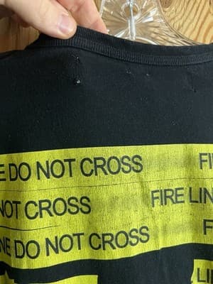Off White Airport Caution Tape Shirt Mens M Black Operating SRL Virgil Abloh - Thumbnail 12