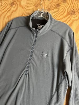 Arcteryx Delta LT Zip Sweatshirt Men XL Gray Fleece Insulated Polartec Half Zip - Thumbnail 2