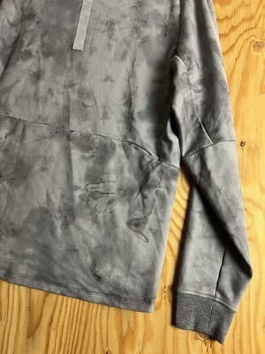 Lululemon Textured Tech Hoodie Mens M Performance Pullover Diamond Dye Grey - Thumbnail 10