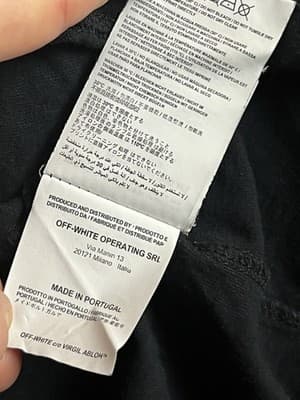 Off White Airport Caution Tape Shirt Mens M Black Operating SRL Virgil Abloh - Thumbnail 15