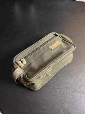 Briggs and Riley Hanging Toiletry Kit (Green) Army Travel Organizer Pouch Bag - Image 1