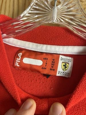 FERRARI F1 Team Rare Racing Mens M Sweatshirt Fleece Sweater FILA Original Shell - Thumbnail 5