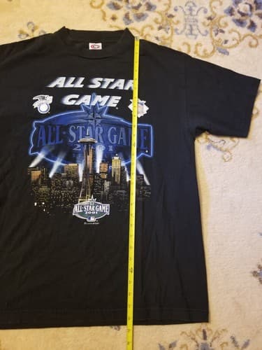 Vtg 2001 MLB All Star Game Seattle Mariners L Ichiro Suzuki Shirt Space Needle - Thumbnail 5