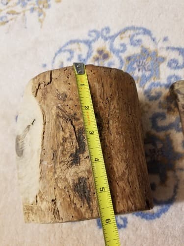 Olive Wood Mortar & Pestle Big 6" Raw Bark Handmade Large Wooden - Thumbnail 4