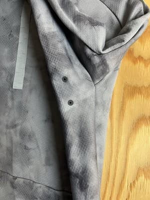 Lululemon Textured Tech Hoodie Mens M Performance Pullover Diamond Dye Grey - Thumbnail 12