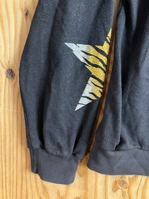Lauren Moshi Tiger Tongue Distressed Sweatshirt Womens S Gray Black Long Sleeve - Thumbnail 7
