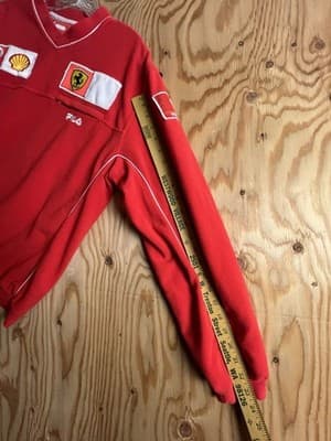 FERRARI F1 Team Rare Racing Mens M Sweatshirt Fleece Sweater FILA Original Shell - Thumbnail 8
