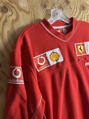 FERRARI F1 Team Rare Racing Mens M Sweatshirt Fleece Sweater FILA Original Shell - Thumbnail 4