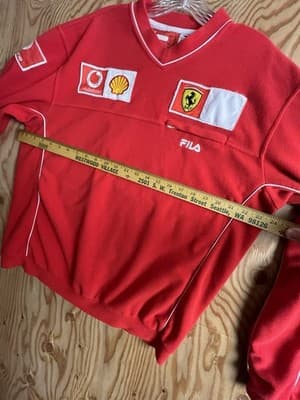 FERRARI F1 Team Rare Racing Mens M Sweatshirt Fleece Sweater FILA Original Shell - Thumbnail 7
